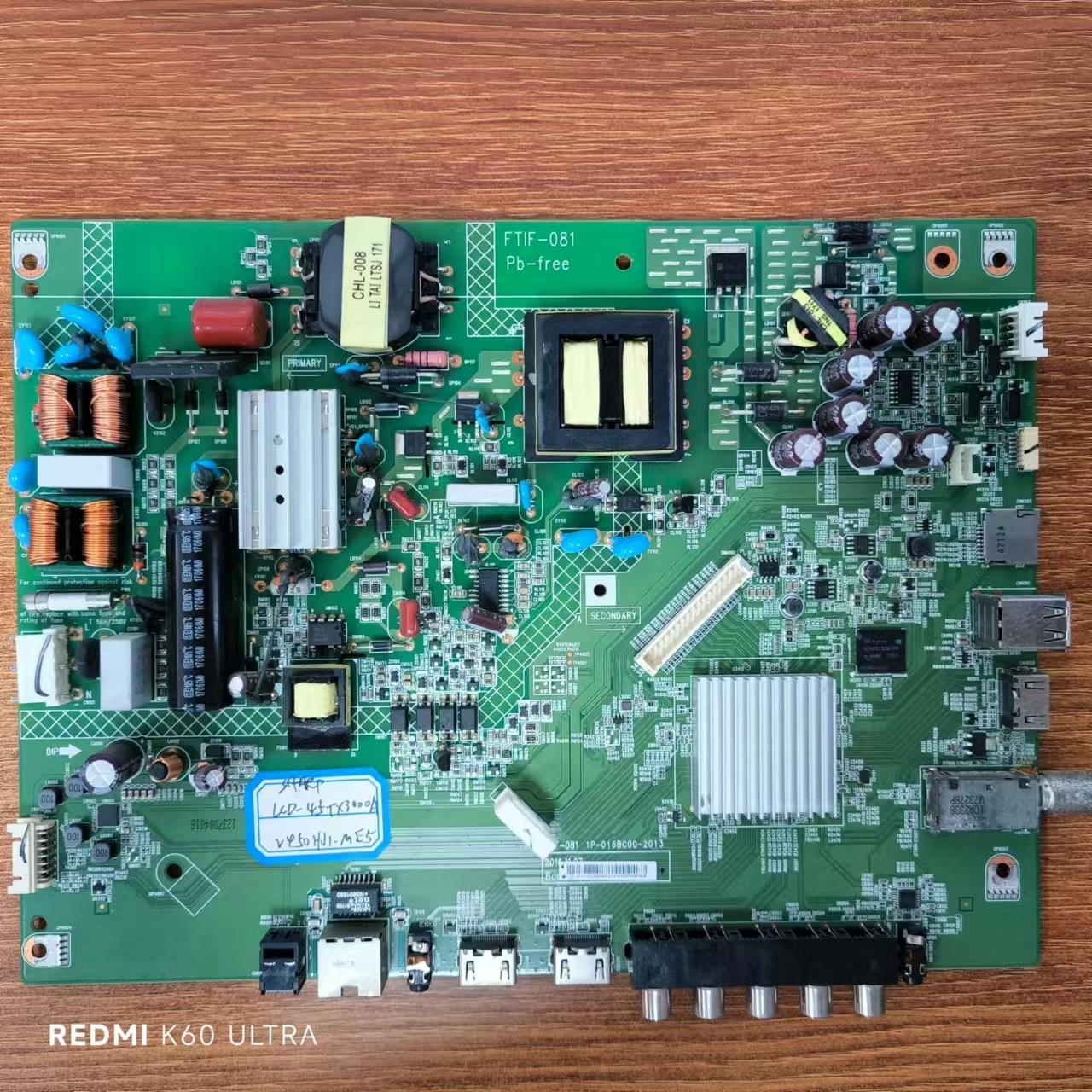 原装夏普 LCD-45TX3000A电视主板1P-016BC00-2013配屏V450HJ1-ME5