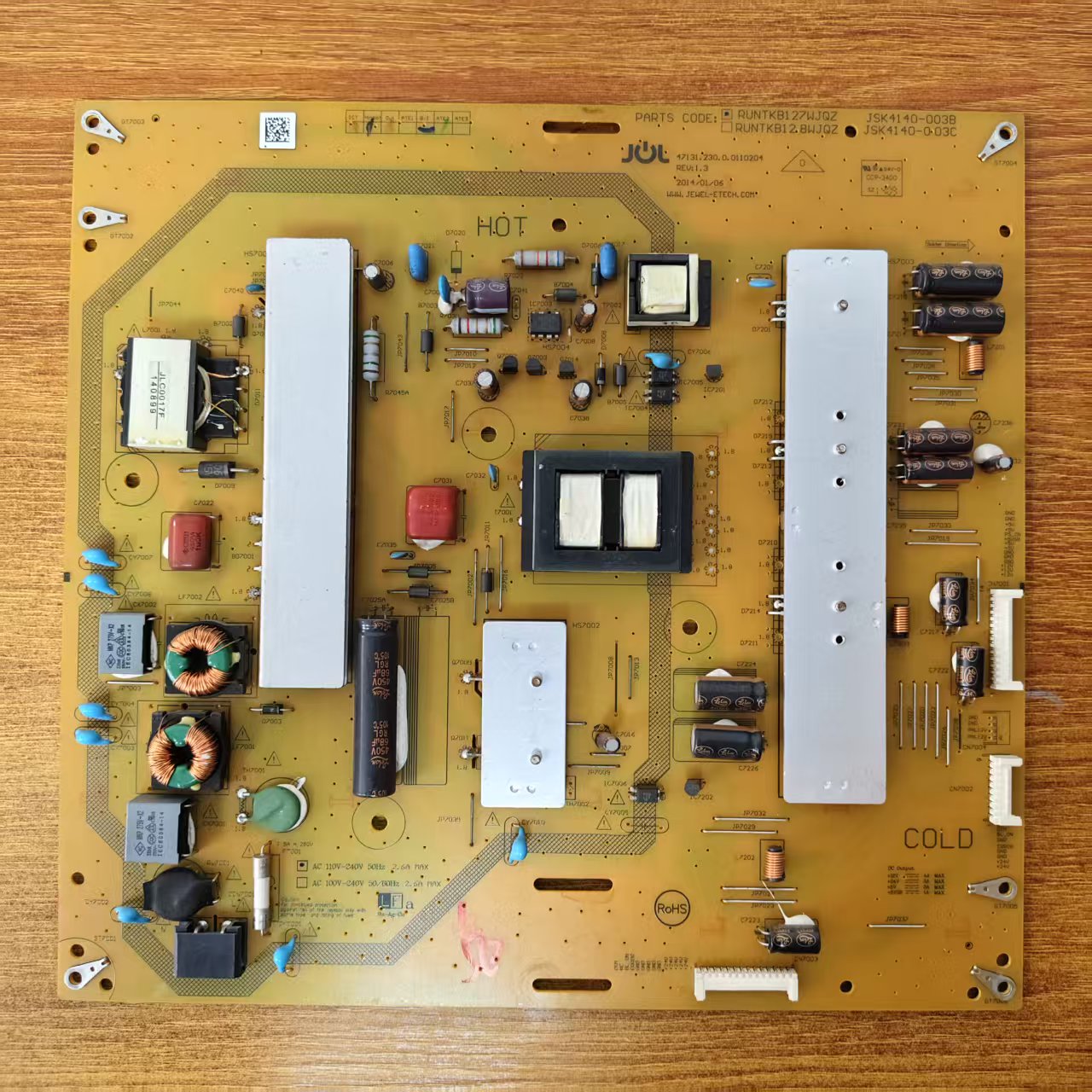 夏普 LCD-50S1A/50U1A/50DS80A电源板RUNTKB127WJQZ JSK4140-003B