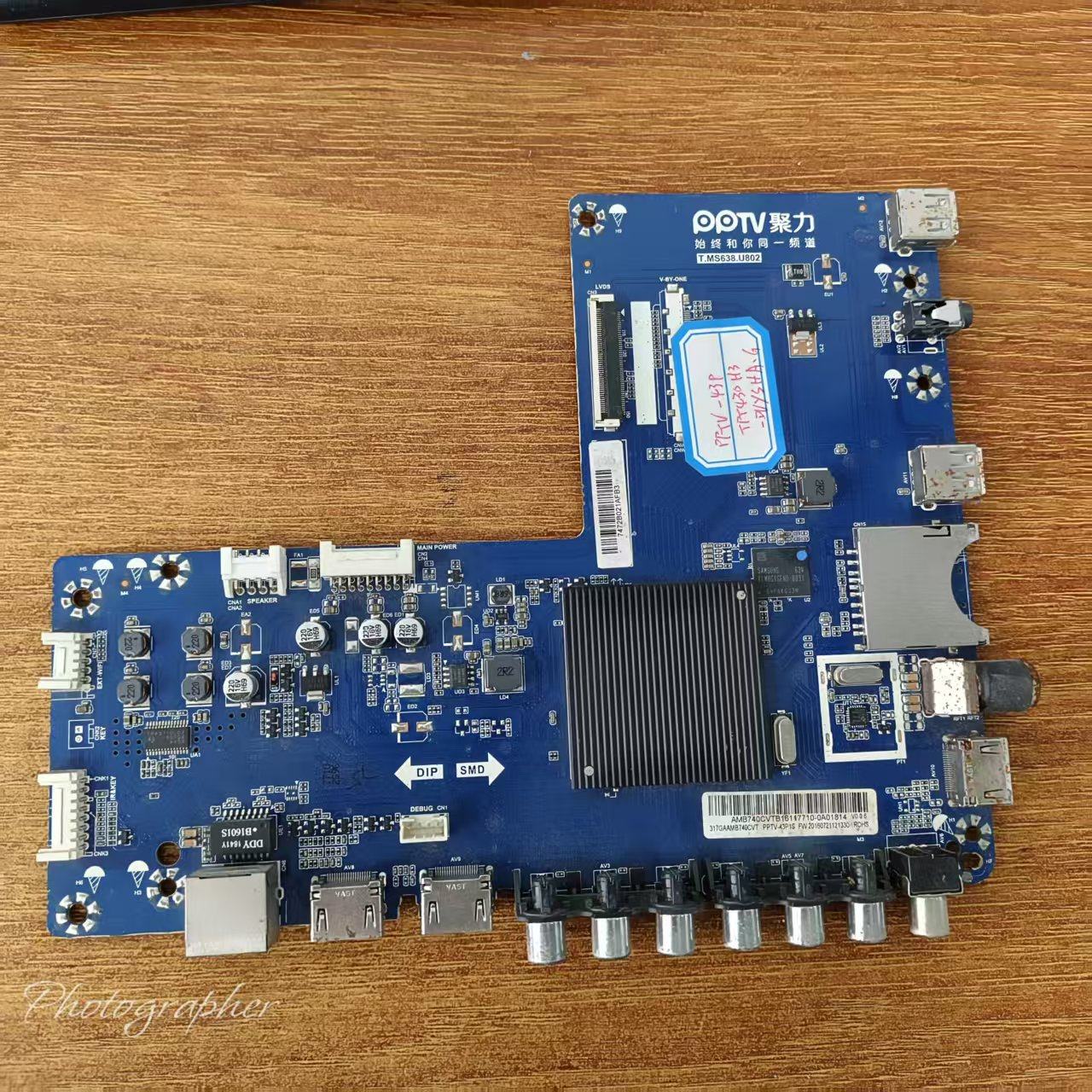 原装拆机 PPTV-43P1S主板T.MS638.U802屏TPT430H3-DUYSHA.G测试好