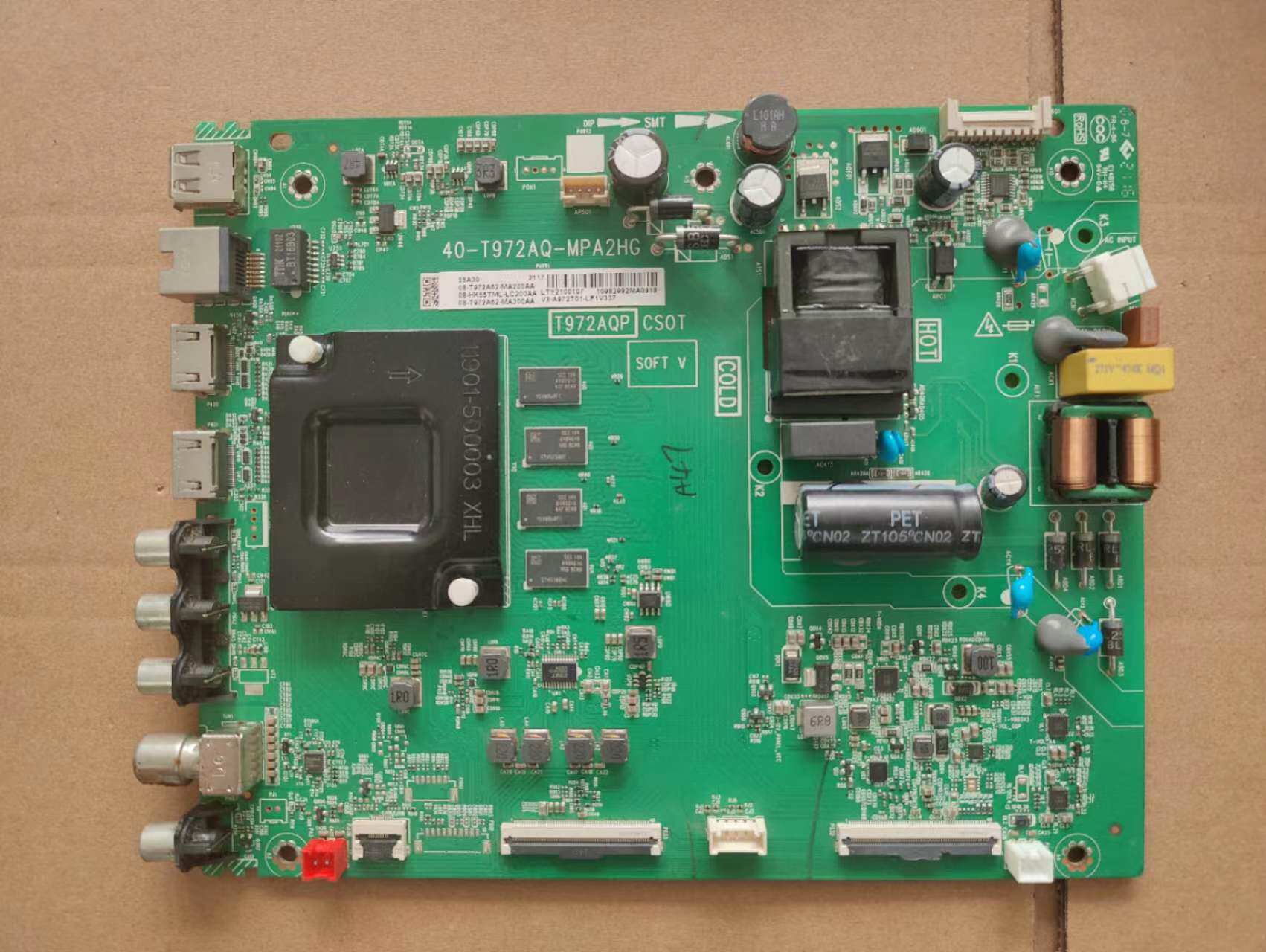 原装 TCL 55A30 主板 40-T972AQ-MPA2HG 08-T972A62屏LVU550NDEL - 实物图