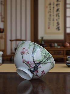 赏瓷论语碗手工手绘