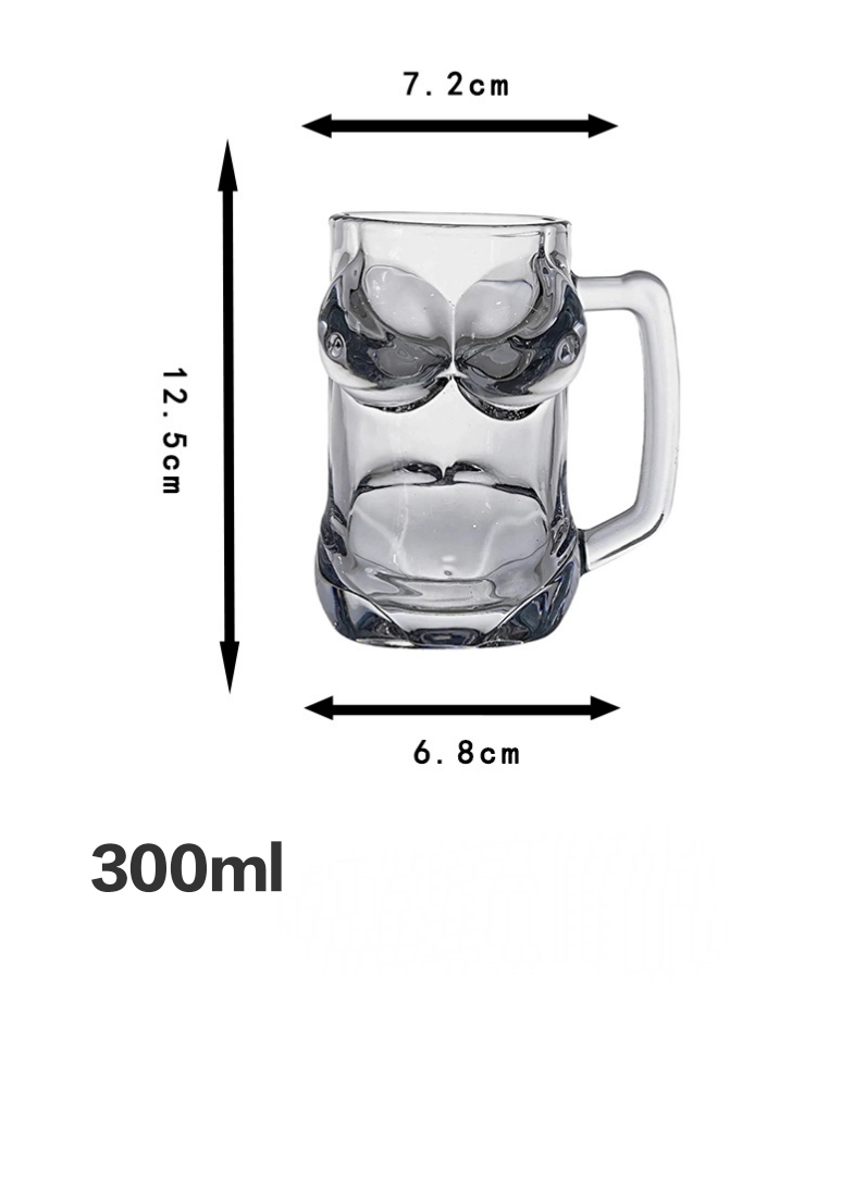 新款啤酒玻璃杯子趣味扎啤可乐酒杯