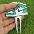 White and Green Shoes, Green Fork.