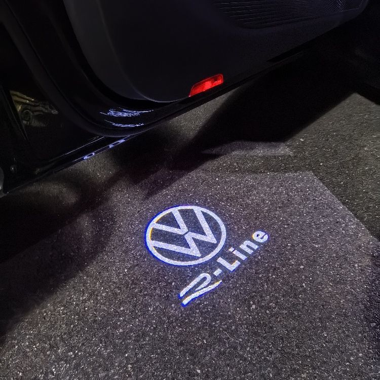 大众高尔夫golf6 7.5 Rline GTI R20迎宾灯LED车门投影镭射灯门灯