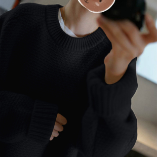 2色 女纯羊绒毛衣 重磅系列 非常意大利大廓形圆领加厚100%羊绒衫