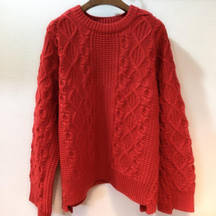 女圆领纯羊绒毛衣加厚宽松慵懒风 100羊绒衫 重磅系列 漫时光