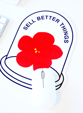 小红花系列玻璃罩款鼠标垫野狗商店DOOGHOOD × 谭阿梨联名款