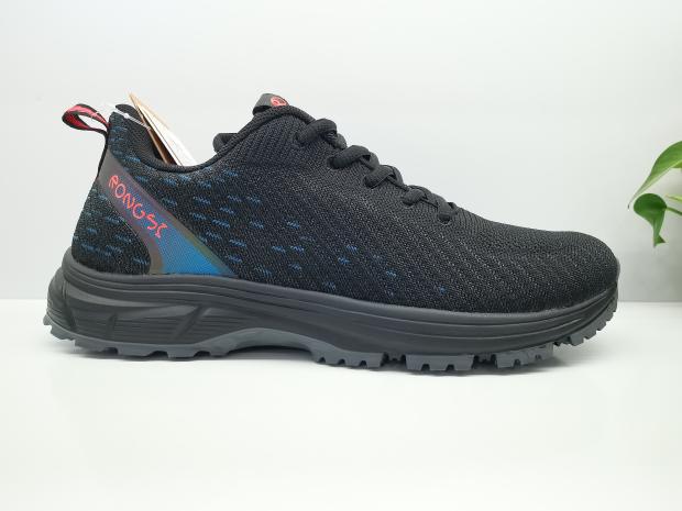 荣仕健康鞋防滑秋3527双网飞织夜光减震男士系带中老年户外运动