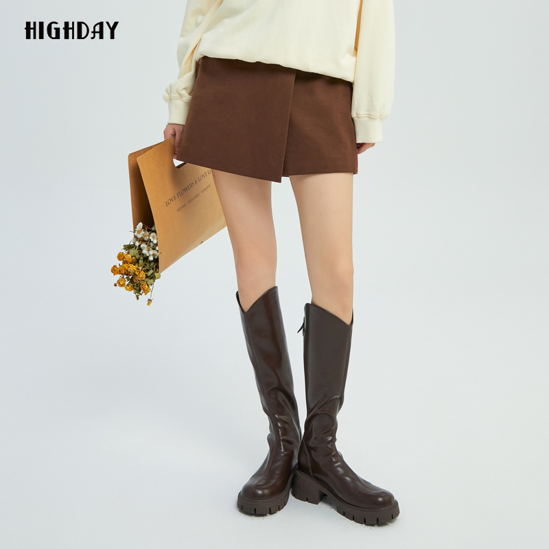 轩日纯色a字短款裙裤半身裙