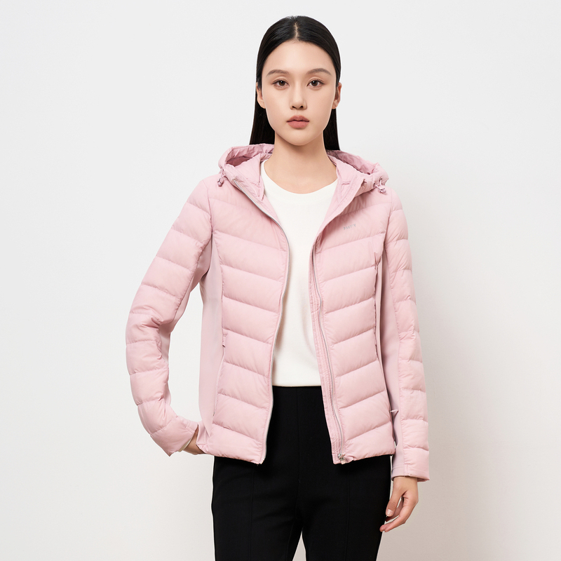 轩日简约显瘦连帽羽绒服