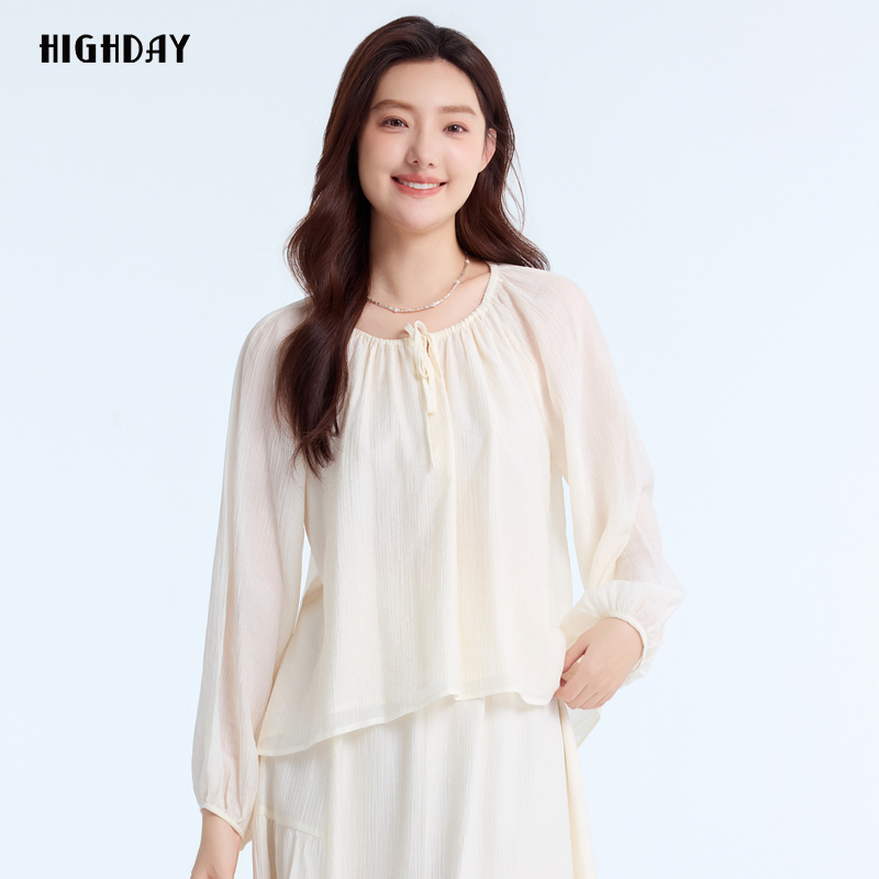 轩日长袖衬衫女设计感小众