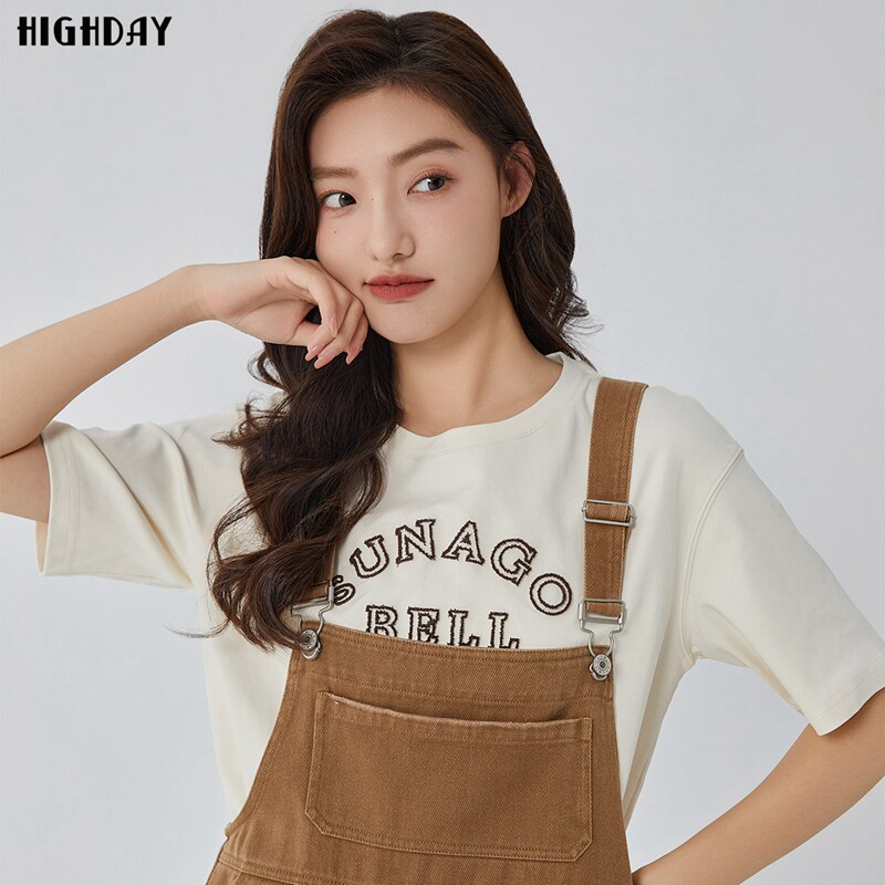 highday轩日2024春季新款减龄背带裙女洋气中长款磨破无袖连衣裙