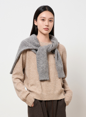 HIGHDAY轩日长袖毛衫2025冬季新品慵懒风针织衫复古减龄外穿上衣