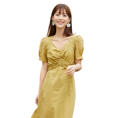 轩日优雅短袖连衣裙女