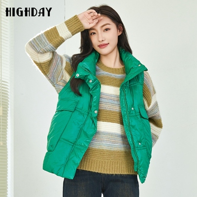 轩日立领大口袋羽绒马夹