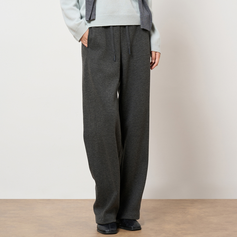 轩日高腰慵懒显瘦垂感休闲裤