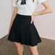 highday轩日2024春秋高腰半身裙女蝴蝶结黑色百褶裙基础a字短裙子