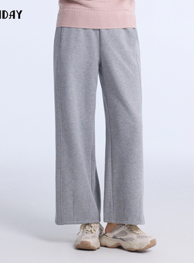 highday轩日2024冬季新款百搭直筒休闲裤子女商场同款高腰长裤ins