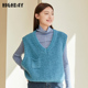 highday轩日2024商场复古背心马甲女冬季 针织毛衫 新款 V领宽松无袖