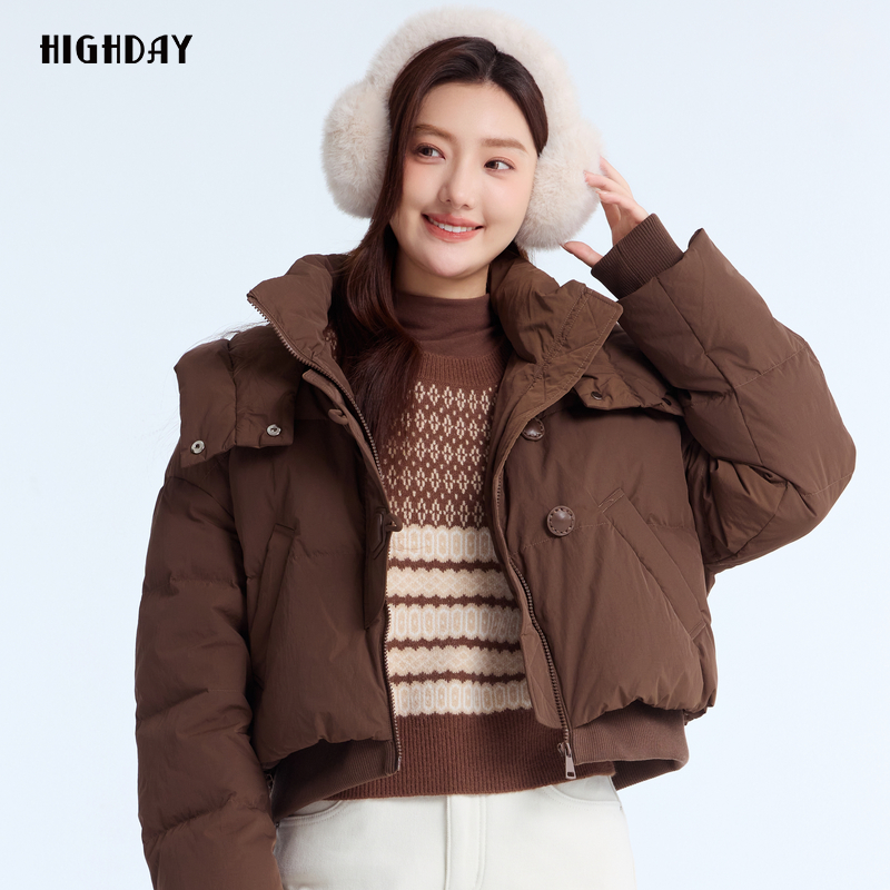 轩日90白鸭绒羽绒服女