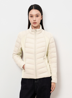 HIGHDAY轩日立领短款羽绒服2025秋冬修身显瘦外套轻薄保暖上衣女