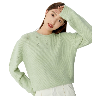 highday套头圆领纯色针织毛衫