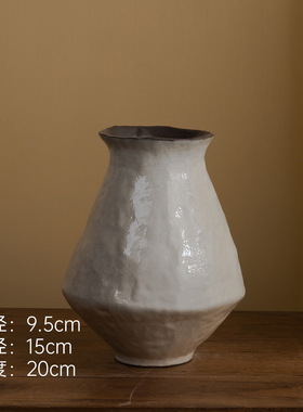 158,Y7060B2景德镇陶瓷花器室内桌面摆件梨形瓶（口8.5，高20）