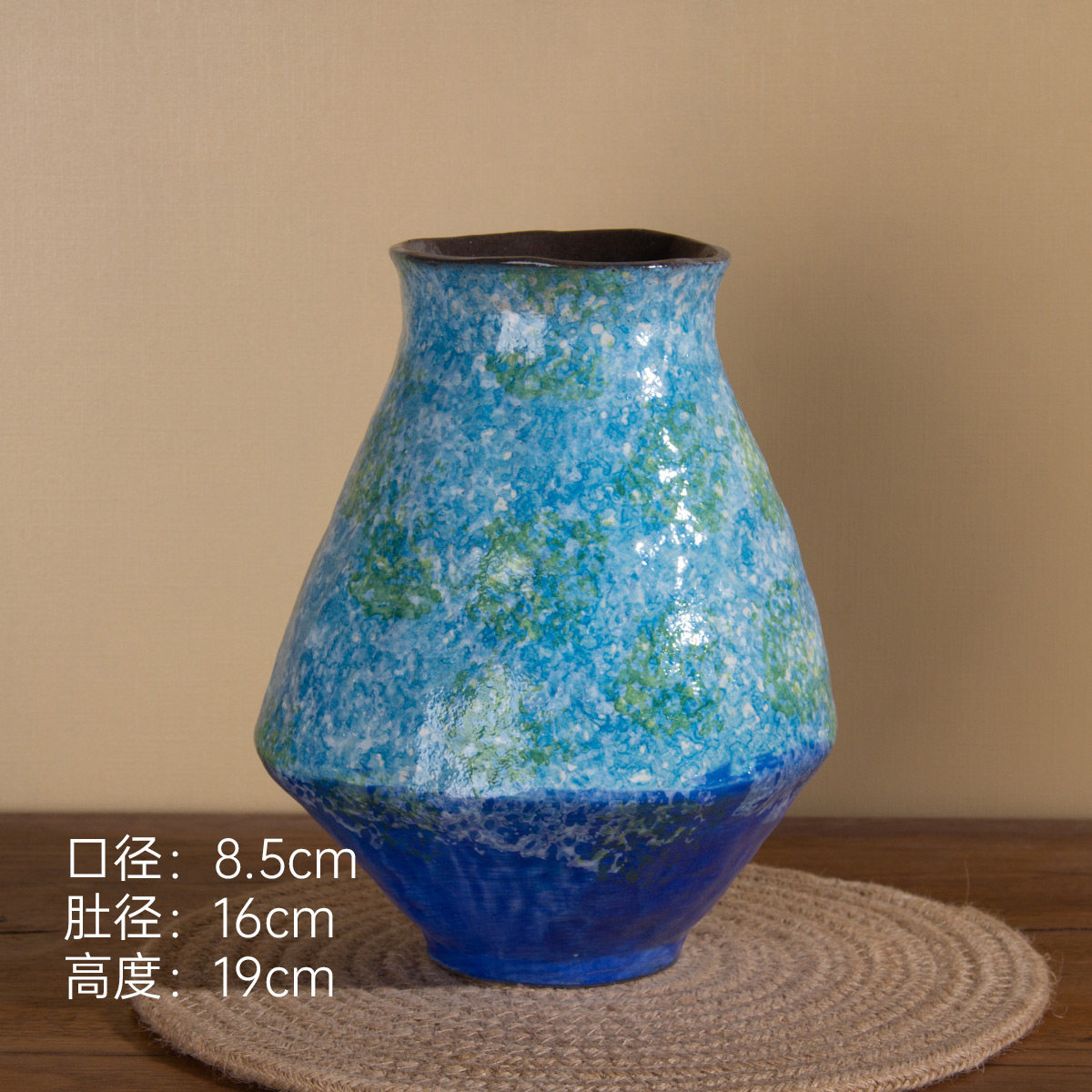 158  H20 景德镇陶瓷花器室内桌面摆件（口8.5，高19）,家居饰品,装饰摆件,淘宝优惠券,粉丝福利购,淘宝优惠卷