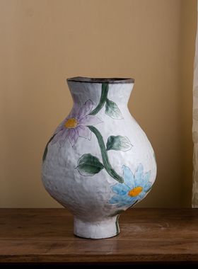 C073  Y1008-1 景德镇陶瓷花器室内桌面摆件花瓶