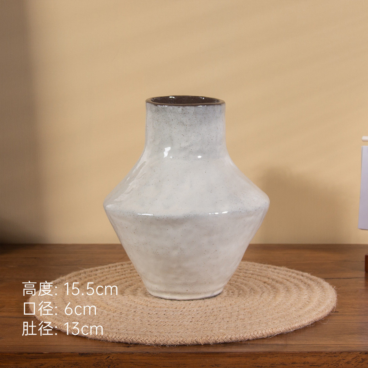 C005 H0120B2 景德镇陶瓷花器室内桌面摆件（高15.5口6肚13）,家居饰品,装饰摆件,淘宝优惠券,粉丝福利购,淘宝优惠卷