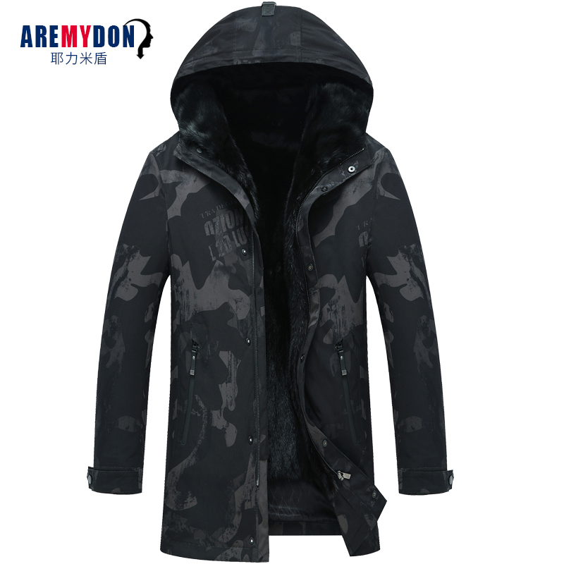 水貂内胆派克服连帽美国真皮皮衣