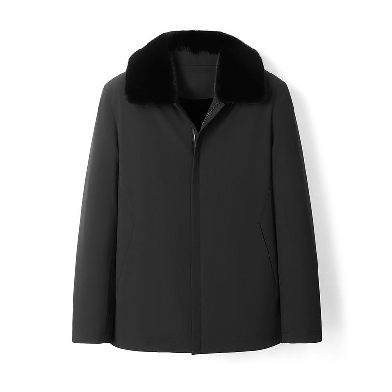 耶力米盾商务尼克服真皮草外套