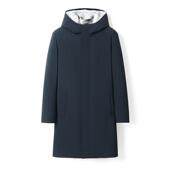 藏兰色加长款 连帽加厚十字貂蓝宝石内胆派克服商务男装 皮草外套