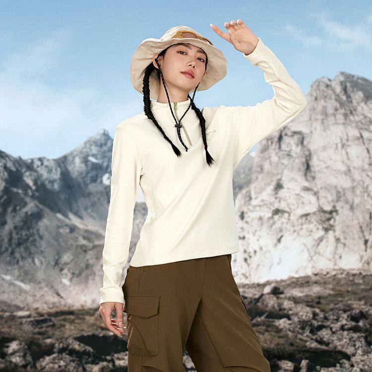 乔丹长袖T恤衫女2025秋季薄绒保暖户外休闲运动上衣QDFTL2254447,运动服/休闲服装,运动T恤,淘宝优惠券,粉丝福利购,淘宝优惠卷