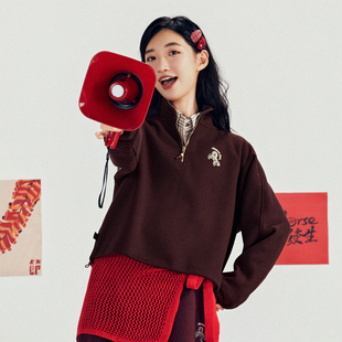 乔丹运动卫衣女2026春季新款透气休闲运动针织套头衫QDLWD2261242