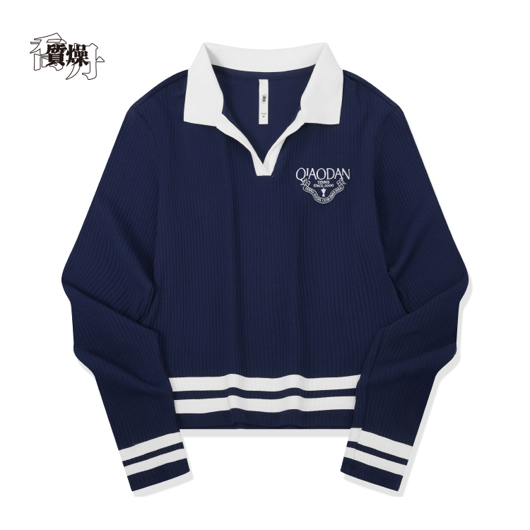 乔丹长袖T恤衫女2025秋季透气翻领宽松休闲运动上衣QDLTL2253189