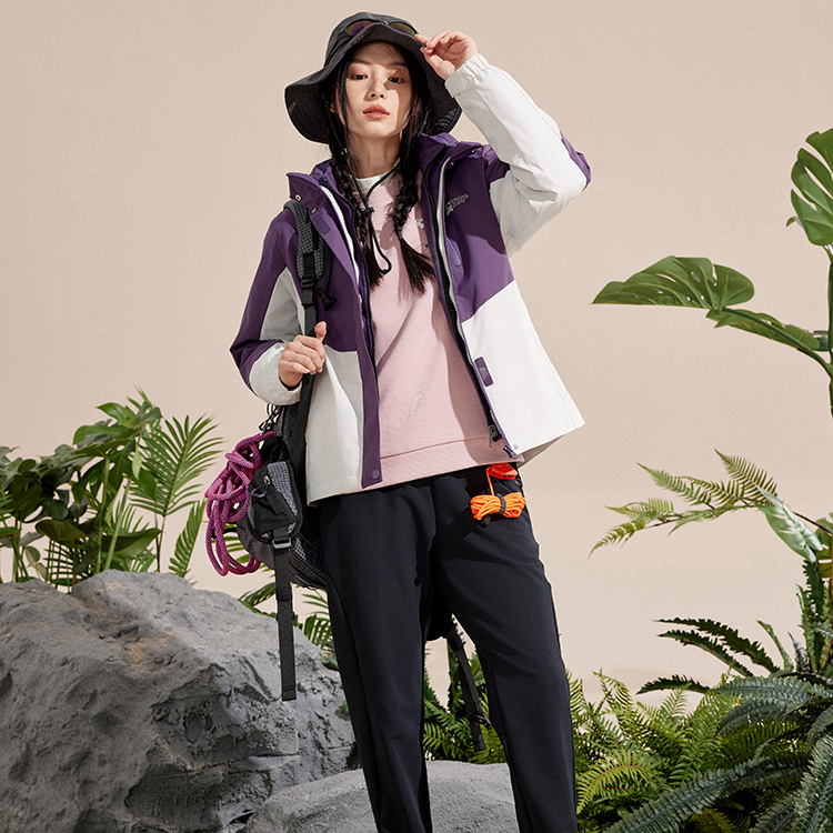 乔丹梭织风衣女2025秋季保暖防风防泼水运动两件套女QDFFD2244813