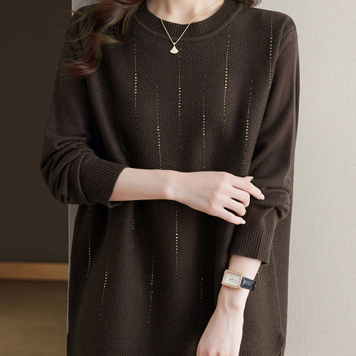 加肥加大码遮肉上衣针织打底衫