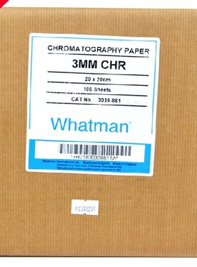 Whatman原装 3MM层析滤纸/色谱纸(3030-861) 20x20cm 100片/盒