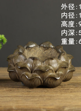 复古石雕浮雕莲花做旧