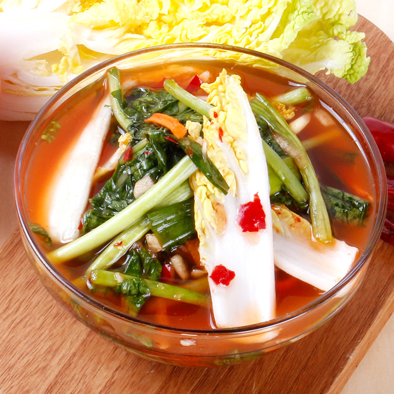 富爸爸韩式风味萝卜叶水泡菜1kg 盛夏解暑佳品拌饭拌冷面泡菜