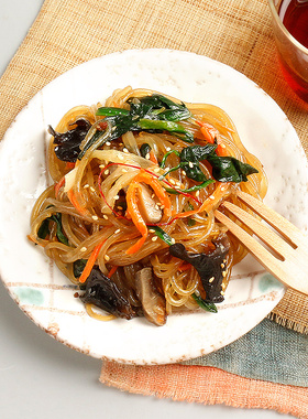 富爸爸韩式粉丝炒杂菜300g懒人速食方便菜 加热即食主食 可佐餐