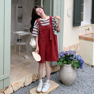 甜美清新学院时尚套装显瘦夏装小个子吊带薄款学生大码网红洋气图片