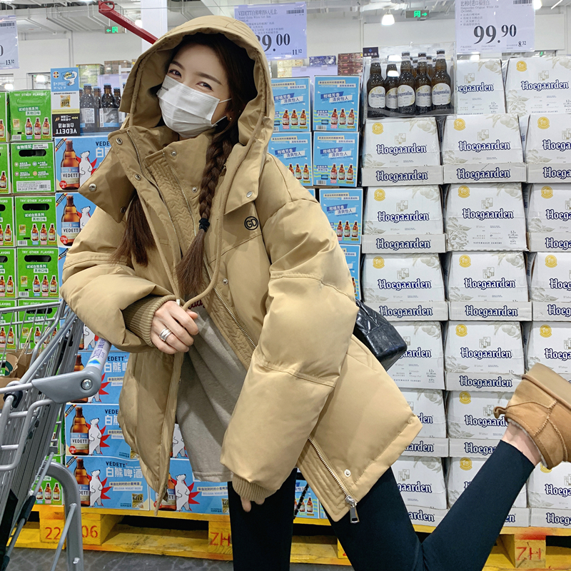 现货!90绒~可脱卸帽刺绣羽绒服139-23123-P305控458，女装羽绒服，浙宝139