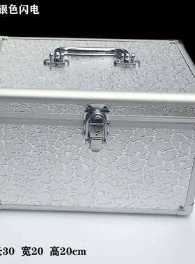 中号大号专业单锁化妆箱带镜收纳盒美甲纹绣工具箱跟妆手提