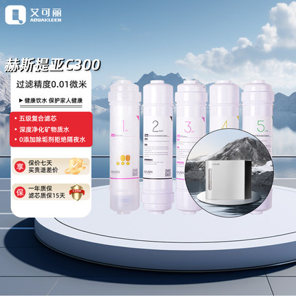艾可丽赫斯提亚C300 家用净水器超滤五级过滤自来水厨下净水滤芯