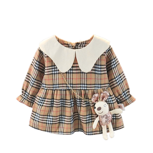 女童连衣裙秋季洋气小公主裙一周岁衣服2婴儿礼服3女宝宝秋天裙子