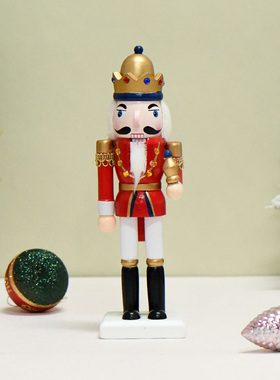 新品上架25CM欧式胡桃夹子红身国王家具桌面摆放送礼圣诞节氛围感