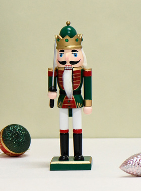 新品上架25CM欧式胡桃夹子绿身剑兵家具桌面摆放送礼圣诞节氛围感