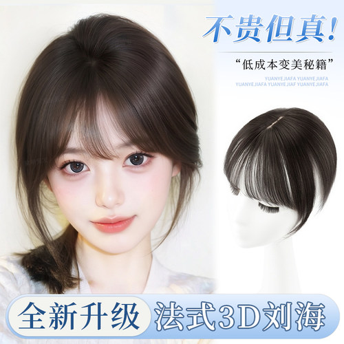 黛萌真人发丝无痕增发3D假刘海